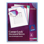 Avery Corner Lock Letter File Sleeve - 8 1/2" x 11" - 20 Sheets Capacity - Poly - Blue, Green, Purple - 0% Recycled