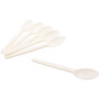 CONSERVE Corn Starch Cutlery, Spoon, White, 100/Pack (BAU10232) View Product Image