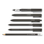 TRU RED Quick Dry Gel Pen, Retractable, Bold 1 mm, Black Ink, Black Barrel, 5/Pack