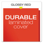 Oxford High Gloss Laminated Paperboard Folder, 100-Sheet Capacity, 11 x 8.5, Red, 25/Box