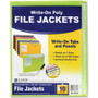 C-Line Write-On Poly File Jackets, Straight Tab, Letter Size, Assorted Colors, 10/Pack (CLI63160) View Product Image