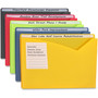 C-Line Write-On Poly File Jackets, Straight Tab, Letter Size, Assorted Colors, 10/Pack (CLI63160) View Product Image