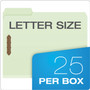 Pendaflex Heavy-Duty Pressboard Folders with Embossed Fasteners, 1/3-Cut Tabs, 2" Expansion, 2 Fasteners, Letter Size, Green, 25/Box