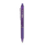 Pilot FriXion Clicker Erasable Gel Pen, Retractable, Fine 0.7 mm, Purple Ink, Purple Barrel, Dozen (PIL31455)
