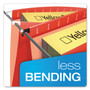 Pendaflex SureHook Hanging Folders, Letter Size, 1/5-Cut Tabs, Red, 20/Box (PFX615215RED) View Product Image