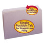 Smead Reinforced Top Tab Colored File Folders, Straight Tabs, Legal Size, 0.75" Expansion, Lavender, 100/Box