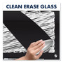 Quartet Infinity Magnetic Glass Marker Board, 72" x 48", Black Surface