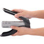 Bostitch Spring-Powered Antimicrobial Heavy Duty Stapler - Staples Upto 60 Sheet - Staple Size: 0.31" , 0.38" - 2.62" Throat Depth - Black, Gray - Steel, Rubber, Plastic