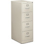HON 310 H314C File Cabinet - 52" Height x 18.3" Width x 26.5" Depth - 4 - Finish: Light Gray - Lockable, Durable, Label Holder - For File, Office, File Folder, Desk