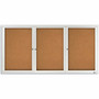 Quartet Enclosed Bulletin Board for Indoor Use - 48" Board Height x 72" Board Width - Brown Natural Cork Surface - Hinged, Self-healing, Shatter Proof, Rounded Corner, Durable - Silver Aluminum Frame