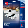Avery Blank Tickets with Tear-Away Stubs - 1 3/4" Width x 5 1/2" Length - Laser, Inkjet - Matte White - 20 / Sheet - 200/Pack