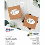 Avery Matte White Sure Feed Labels - 1 1/2" Height x 2 1/2" Width - Permanent Adhesive - Oval - Laser, Inkjet - White