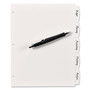 Avery Write and Erase Big Tab Durable Plastic Dividers, 3-Hole Punched, 5-Tab, 11 x 8.5, White, 1 Set