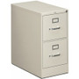 HON 310 H312 File Cabinet - 29" Height x 15" Width x 26.5" Depth - 2 - Finish: Light Gray - Lockable, Durable, Label Holder - For File, Office, File Folder, Desk
