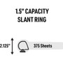 Avery Magnetic Hanging Binder Rings - 1 1/2" Binder Capacity - 8 1/2" x 11" Sheet Size - 375 Sheet Capacity - 3 Ring(s) - Fastener(s): Slant Ring