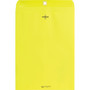 Quality Park Clasp Envelope, 28 lb Bond Weight Paper, #90, Square Flap, Clasp/Gummed Closure, 9 x 12, Yellow, 10/Pack