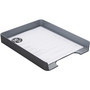 Advantus Fusion Letter Tray, 1 Section, Letter Size Files, 9.75" x 12.5" x 1.75", Black (AVT37678) View Product Image