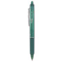 Pilot FriXion Clicker Erasable Gel Pen, Retractable, Fine 0.7 mm, Green Ink, Green Barrel, Dozen