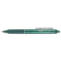 Pilot FriXion Clicker Erasable Gel Pen, Retractable, Fine 0.7 mm, Green Ink, Green Barrel, Dozen (PIL31476) View Product Image