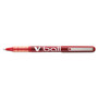 Pilot VBall Liquid Ink Rollerball Pen, Stick, Extra-Fine 0.5 mm, Red Ink, Red/Clear Barrel, Dozen