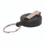 Advantus Badge Reel with Split Key Ring, Extends 30", Black, 12/Box