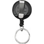 Advantus Badge Reel with Split Key Ring, Extends 30", Black, 12/Box