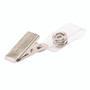 Advantus Badge Straps with Clips, 0.38" x 2.75", Clear, 25/Pack
