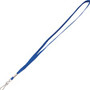 Advantus Metal Clasp Lanyard - 36" Length - Blue - Woven, Metal