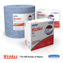 WypAll X90 Cloths, BRAG Box, 2-Ply, 11.1 x 16.8, Denim Blue, 136/Carton