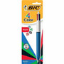 BIC 4-Color Retractable Pen - Fine, Medium Pen Point - Refillable - Retractable - Multi, Black, Red, Green Ink