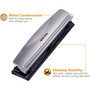 Bostitch 12-Sheet Three-Hole Punch, 9/32" Holes, Silver/Black