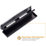 Bostitch 12-Sheet Three-Hole Punch, 9/32" Holes, Silver/Black