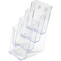 deflecto 4-Compartment DocuHolder, Leaflet Size, 4.88w x 6.13d x 10h, Clear (DEF77701) View Product Image