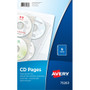 Avery CD Pages - 4 x CD/DVD Capacity - 3 x Holes - Ring Binder - Top Loading - Clear