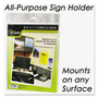 NuDell Clear Plastic All-Purpose Mountable Sign Holder, Magnetic/Hook-Loop, Horizontal/Vertical Orientation, 8.5 x 11 Insert