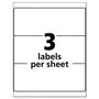 Avery Durable Permanent ID Labels with TrueBlock Technology, Laser Printers, 3.25 x 8.38, White, 3/Sheet, 50 Sheets/Pack