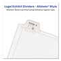 Avery Preprinted Legal Exhibit Side Tab Index Dividers, Allstate Style, 26-Tab, Exhibit A to Exhibit Z, 11 x 8.5, White, 1 Set (AVE82105) View Product Image