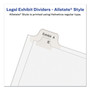 Avery Preprinted Legal Exhibit Side Tab Index Dividers, Allstate Style, 26-Tab, V, 11 x 8.5, White, 25/Pack (AVE82184) View Product Image