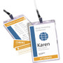 Avery Lanyard-Style Badge Holder w/Laser/Inkjet Inserts, Top Load, 4.25 x 6, WE, 25/PK