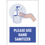 Avery Surface Safe USE HAND SANITIZER Wall Decals - Print/Message "Please Use Hand Sanitizer" - 7" Width x 10" Height
