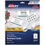 Avery Round Corner Print-to-the-Edge Business Cards, Inkjet, 2 x 3.5, White, 160 Cards, 8 Cards/Sheet, 20 Sheets/Pack