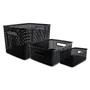 Advantus Weave Bins, 13.63 x 10.75 x 9, Black, 3/Pack (AVT40329) View Product Image