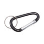 Advantus Carabiner Key Chains, (10) 1" x 2" Black Carabiners, (10) 1" dia Silver Key Rings, Aluminum