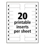 Avery The Mighty Badge Name Badge Inserts, 1 x 3, Clear, Laser, 20/Sheet, 5 Sheets/Pack (AVE71210) View Product Image