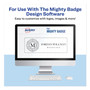 Avery The Mighty Badge Name Badge Inserts, 1 x 3, Clear, Laser, 20/Sheet, 5 Sheets/Pack