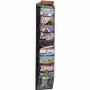 Safco 10-pocket Onyx Mesh Literature Rack - 10 Pocket(s) - 50.75" Height x 10.25" Width x 3.50" Depth - Wall Mountable - Powder Coated - Black