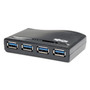 Tripp Lite USB 3.0 SuperSpeed Hub, 4 Ports, Black TRPU360004R (TRPU360004R) View Product Image