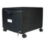 Storex Single-Drawer Mobile Filing Cabinet, 1 Legal/Letter-Size File Drawer, Black, 14.75" x 18.25" x 12.75" (STX61264B01C) View Product Image