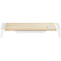 Bostitch Wooden Monitor Stand with Wireless Charging Pad, 9.8" x 26.77" x 4.13", White