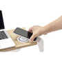 Bostitch Wooden Monitor Stand with Wireless Charging Pad, 9.8" x 26.77" x 4.13", White